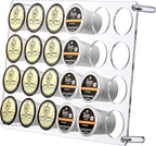 Amazing Abby 2-Pack 24-Slot Flat Acrylic Coffee Pod Holder, Large-Capacity Plastic Coffee Capsule Storage, BPA-Free and Shatter-Proof, Great for Use on Countertop or in Drawer, Up to 48 Keurig K-Cups