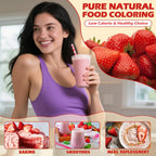 Strawberry Powder - 100% Pure Freeze Dried Strawberries Fruit Powder, Vegan & No Additive Strawberry Flavoring Natural Food Coloring for Baking, Drinks, Cakes, Icing and Smoothies - 3oz