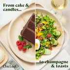 Chic Leaf Palm Leaf Plates Disposable Inch Square Pack Compostable Biodegradable & Eco Friendly Plates - Microwave Safe Disposable (10'' - 25 Pack)