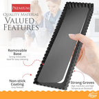 14 Inch Rectangular Tart Pan with Removable Bottom - Non-Stick, Deep Fluted for Tarts, Quiches, and Pies