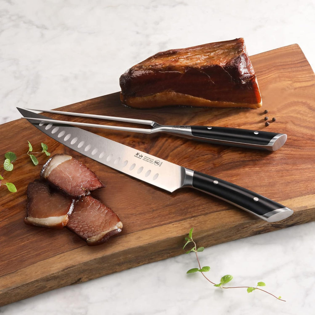 Cangshan HELENA Series German Steel Forged 2-Piece Carving Set (Black)
