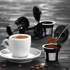 GoodCups 4 Reusable K Cups for Keurig - 4 Black Refillable Kcups Coffee Filters for Keurig Coffee Makers