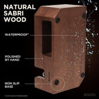 KHAVA Espresso Tamping Station | Wooden Coffee Tamper Station 51-54 mm | Espresso Organizer & Portafilter Holder | Coffee Station Organizer for Countertop | Espresso Accessories for Coffee Bar, Brown