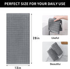 Homaxy 100% Cotton Terry Kitchen Towels(Grey, 13 x 28 inches), Checkered Designed, Soft and Super Absorbent Dish Towels, 8 Pack