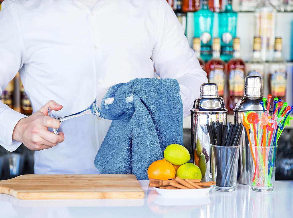 Utopia Towels Kitchen Bar Mops, Pack of 12, 16 by 19 Inches, 100% Cotton Ring Spun, Super Absorbent Towels, Multi-Purpose Cleaning Towels for Home and Kitchen Bars