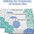 Dish Drying Mat 16" X 24", Super Absorbent & Cuttable Coffee Mats for Countertop, Kitchen Counter Mat Fits Under Coffee Maker or Machine, Hide Stain Drying Pad for Dish Drying Rack, Outlined Floral