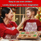 Leesgel Christmas Cookie Cutters, 3D Christmas Holiday Cookie Cutters Shapes with Santa/Xmas Tree/House/Deer, Christmas Party Decorations Ornaments