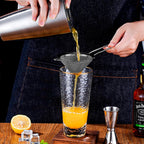 2 Pack Stainless Steel Small Food Strainer, Fine Mesh Sieve with Long Handle, Cocktail Strainer For Cocktails, Tea Herbs, Coffee & Drinks, Rust Proof & Great as Tea Strainer, 3.5inch