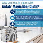 Streak Free Miracle Cleaning Cloth Easy Clean Pack of 8-12" x 16" Microfiber Dish Cloths Glass Polishing Lint Free for Kitchen Mirrors Wine Car