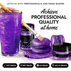 MONÉGASQUE Purple Edible Glitter for Drinks 15g – Violet Edible Glitter for Cakes & Cocktails – Purple Luster Dust for Cocktails – Violet Food Coloring for Cupcakes & Halloween Cake Decorations Spray