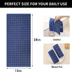 Homaxy 100% Cotton Terry Kitchen Towels(Multiple Colour, 13 x 28 inches), Checkered Designed, Soft and Super Absorbent Dish Towels, 8 Pack
