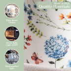 Maison d' Hermine Coffee Mug with Handles Fine Bone China Mugs Pack of One Tea Cups for Hot Beverages Cappuccino Latte Home Restaurant Office Perfect for Gift (Just Floral - Poppies Always, 15 Ounce)