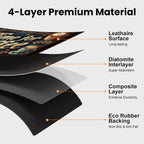 17"x 32" Coffee Bar Mat, Coffee Time Absorbent Dish Drying Mat Cuttable Hide Stain Draining Table Pad for Kitchen Counter, Coffee Bar Accessories