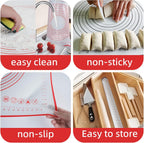 32x24" Extra Large Dough Mat Silicone Baking Mats for Rolling Pastry,Kneading Sourdough Bread Baking Supplies Black