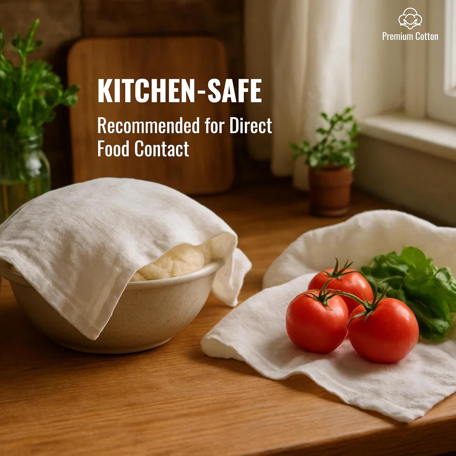 Dish Cloths Cotton| Kitchen Wash Cloth | Shop Towels Absorbent and Lint Free Flour Sack| Dishcloths for Kitchen Washing Dishes| Thick Absorbent Quick Dry Dish Rags | 12 Pack 13"x13" White