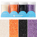 Sweets Indeed Halloween Sugar Sprinkles 4-Pack – 4.52 oz Spooky Sugar Set | White, Orange, Black & Purple Decorating Sugars | Edible Baking Decorations for Cookies, Cupcakes & Cakes