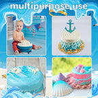 Ocean Chocolate Fondant Mold Set Food-Grade Silicone Baking Molds with Shell, Starfish, Seashell Beach Life Phrases, Reusable for Under the Sea Cakes, Cupcakes & Party Treats - 8 Pack