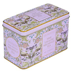 New English Teas Song Thrush and Berries Tea Tin in Pink with 40 English Breakfast Teabags