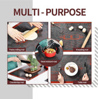 Silicone Pastry Mat Extra Large with Measurements 26''x16'' for Reusable,Non-slip Silicone Baking Mat, Counter, Dough Rolling, Oven Liner,Fondant/Pie Crust (Translucent_Red, 16''W x 26''L)