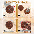 Bread Lame Sourdough Scoring Tool,Wooden Lame Bread Scoring Tool with 5 Razor Blades and Leather Storage Cover,UFO Bread Lame Dough Scoring Tool for Bread Baking