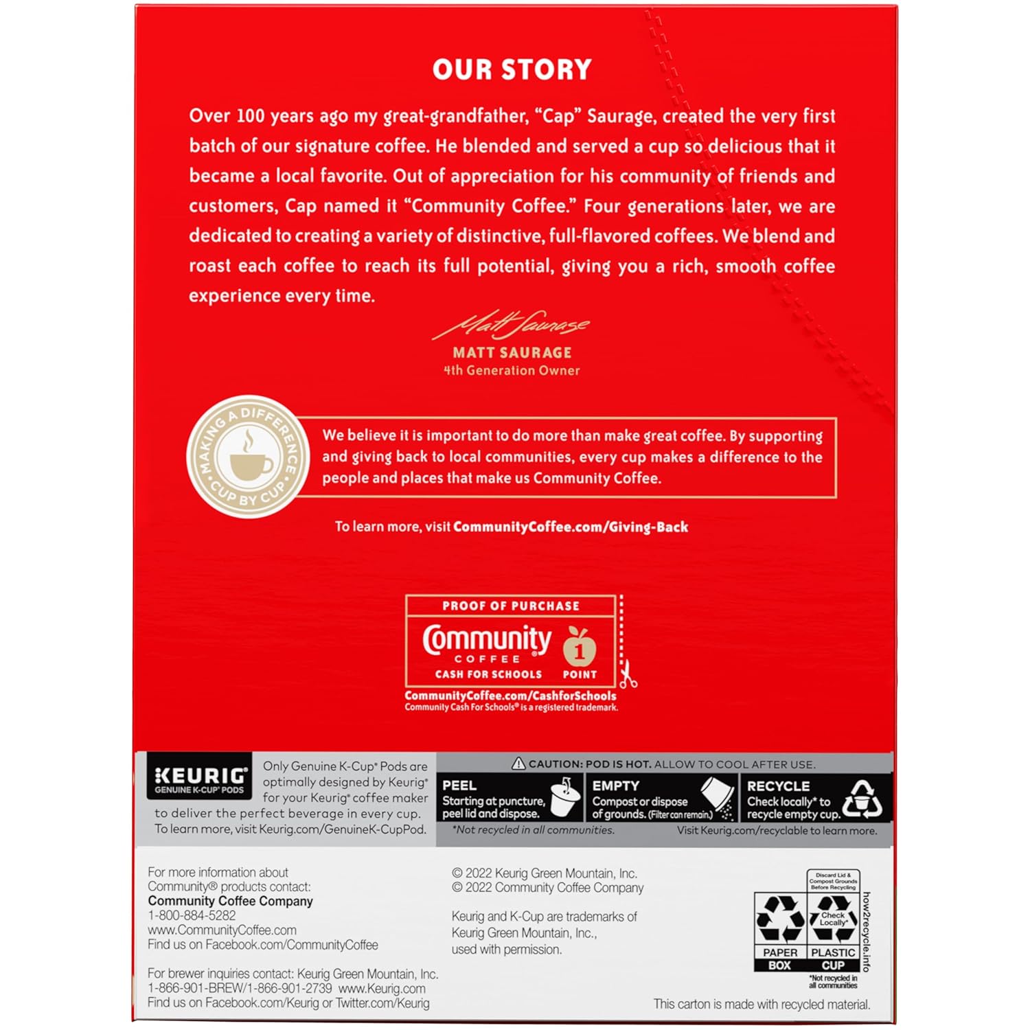 Community Coffee Breakfast Blend 24 Count Coffee Pods, Medium Roast, Compatible with Keurig 2.0 K-Cup Brewers, 24 Count (Pack of 1)