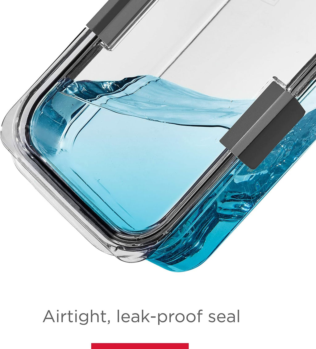 Rubbermaid Brilliance Food Storage Containers, 14 Piece Plastic Containers with Lids, BPA-Free, Leak Proof, Clear