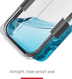 Rubbermaid Brilliance BPA-Free Food Storage Containers with Lids, Airtight Clear Set of 2 (9.6 Cup), Ideal for Lunch, Meal Prep, and Leftovers