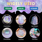 NiHome Edible Food-Grade Glimmer Powder Glitter Luster Dust Metallic Food Decorating Sprinkle Glimmery Dust for Drink Wine Beverage Cake Dessert Bakery Restaurant Vegan (0.18oz/5g, Iridescent Purple)