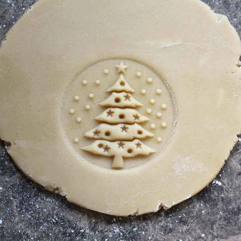 Wood Cookie Stamp, 2.5 Inch (Christmas Tree CS-016)