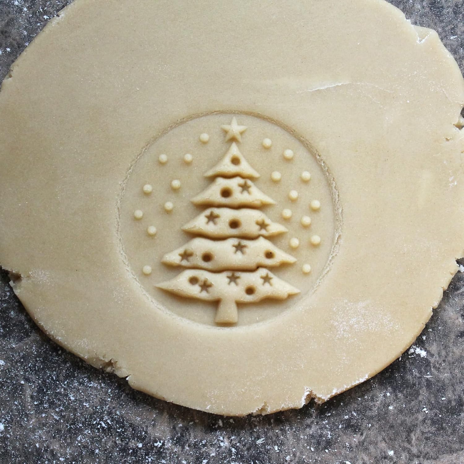 Wood Cookie Stamp, 2.5 Inch (Christmas Tree CS-016)