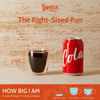 Sweese 5oz Double Wall Glass Espresso Cups Set of 2, Espresso Shot Cups Perfect for Cappuccino, Latte, Tea