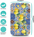 Dish Drying Mat for Kitchen Counter 20x12in Washable Quick Dish Drying Pad Rubber Backed Absorbent Draining Mat Fit Kitchen Counter,Bar,Under Sink,Dishes,Utensils,Dish Rack