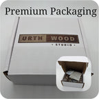 Generic Wood Coaster Set for Drinks | Handmade with Dark Walnut & Natural Wood Sealant Finish for Water Resistance, Easy Cleaning & No Stains | Epoxy Resin River (4 Pieces) (White)