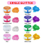 Edible Glitter Set, Sprinkles Edible Glitter for Drinks, 8 Colors Prism Powder Edible Glitter Dust for Wines, Beer, Cocktail, Strawberries, Cakes, Cupcakes, Chocolate - 3g/bottle
