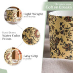 Maison d' Hermine Coffee Mug with Handles Fine Bone China Mugs Pack of One Tea Cups for Hot Beverages Cappuccino Latte Home Restaurant Office Perfect for Gift (Lakshmi - Arum, 12 Ounce)