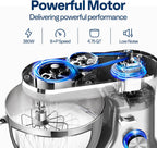 VIVOHOME 4.75 Quart Stand Mixer, 8 Speed Kitchen Electric Food Mixer, Household Stand Mixer for Baking, Cake, Bread with Beater, Dough Hook, Wire Whip and Egg Separator, Silver