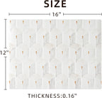 Dish Drying Mat, Diatomaceous Earth Soft Coffee Mat, Absorbent Silicone Dish Drying Mat for Kitchen Counter or Sink for Kitchen Bathroom Coffee Bar (Sector Geometry, 12 x 16 Inches)