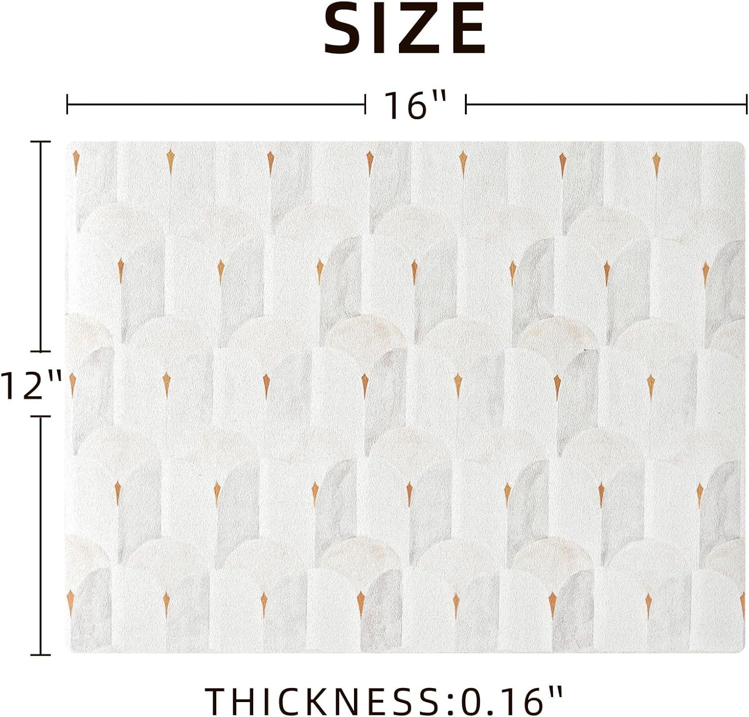 Dish Drying Mat, Diatomaceous Earth Soft Coffee Mat, Absorbent Silicone Dish Drying Mat for Kitchen Counter or Sink for Kitchen Bathroom Coffee Bar (Sector Geometry, 12 x 16 Inches)