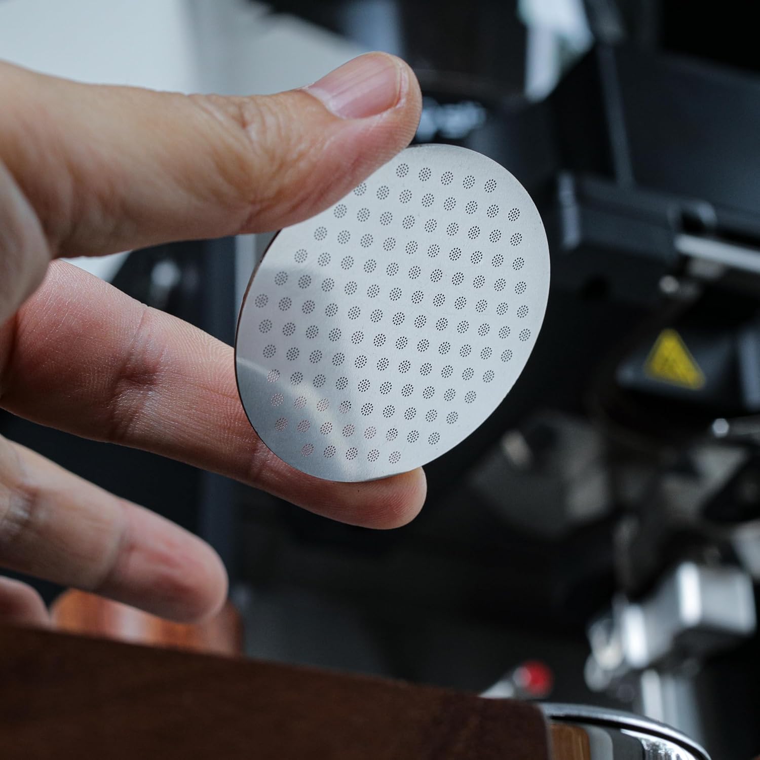 Espresso Puck Screen 54mm - Stainless Steel Ultra Thin Disk Plate Mesh Espresso Filter Perfect Fit With Breville Barista Express, Pro, Touch, Bambino, Infuser, Easy Clean Design (Silver, 54mm)