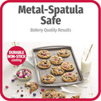 GoodCook Everyday Nonstick Carbon Steel 13” x 9” Baking Sheet Set, 3 Pack – Standard-Sized Carbon Steel Cooking Pans, Bakeware Set, Cookie Sheets for Baking, Oven Pan Set