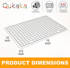 2PCS Cooling Racks for Cooking and Baking - 10" x 15"Heavy Duty Stainless Steel Wire Rack for Baking, Grilling, Roasting - Oven & Dishwasher Safe - Fits Jelly Roll Sheet Pan-Silver