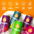 ZYN Turmeric Wellness Drink (24 Pack), Mixed Berry Flavored Turmeric Curcumin Drink with Black Pepper, No Added Sugar, Low Carb & Low Calorie Drink, Clean Alternative