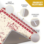 Christmas Moose Dish Drying Mat 18x24 for Winter Santa Claus Kitchen Counter Decor Absorbent Reversible Microfiber Deers Animal Dishes Pad Dish Drainer Rack Mats Kitchen Accessories