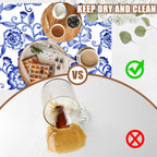 Dish Drying Mat Watercolor Blue Flowers Coffee Bar Mat for Countertop Absorbent Rubber Backed Hide Stain Dish Drainer Rack Pad Coffee Maker Espresso Machine Dining Room Decor 11.8 x 19.7 Inch