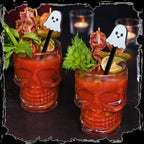 Remerry 18 Pcs Halloween Swizzle Sticks 6.7 Inches Halloween Reusable Stir Sticks Acrylic Drink Stirrers Ghost Cocktail Coffee Stirrers Bulk for Coffee Bar Cocktail Milk Party Decor(Ghost)