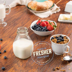 kitchentoolz 16 oz Glass Milk Bottle with Lid and Pour Spout – Small Glass Creamer Container for Refrigerator – Airtight Pint Milk Bottle for Coffee, Tea, and Liquid Storage