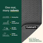 Cuisinart Dish Drying Mats for Kitchen Counter - (2) 18" x 24" Ultra Absorbent Dish Drying Mat XL - Foldable, Machine Washable, Fast Drying Dish Mat (Geostripe)