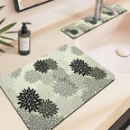 24.5" x 15.5" Dish Drying Mat & 24" x 5.5" Sink Splash Guard, Super Absorbent Drainer Rack Mat for Kitchen Counter Coffee Bar