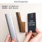 Wall Hooks - Set of 4 - Dark Walnut or Light Ash Wood Coat Hooks for Hanging Hat, Purse, Backpack, Bag, Jacket. Modern Farmhouse Decor for Wall and Practical Entryway Hooks (Walnut Wood)