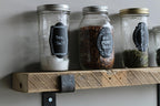 Urban Legacy Accent Shelves | Reclaimed Barn Plank | Set of 2 with Full Brackets (Natural, 30" x 4.5" x 2")
